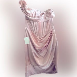 Sabrina Blush Mesh Satin Corset Dress